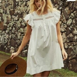 Doen Elena Mini Dress in Salt